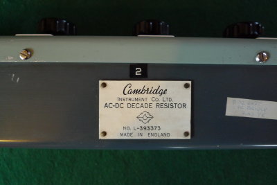 Cambridge AC/DC resistance box 0.01