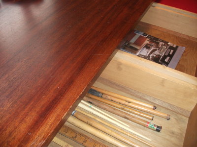 mahogany table drawers