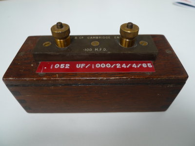 Capacitor WG Pye Cambridge