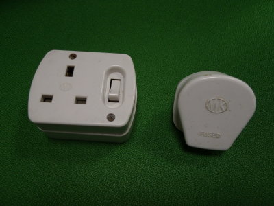 White MK plug and socket