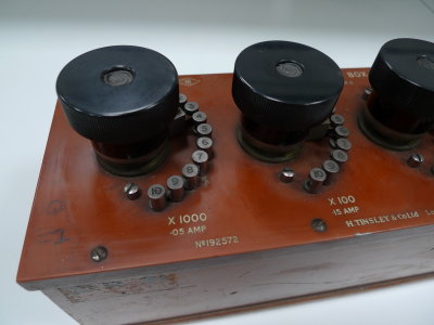 Resistance box H. Tinsley calibrated