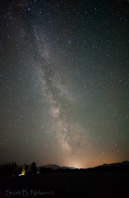 Milky Way Northern Idaho, Looking South towards Sandpoint