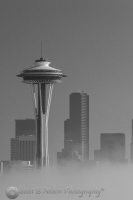 Space Needle and Fog, Seattle, WA