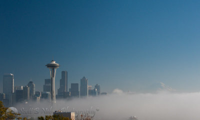Space Needle, Downtown Seattle, Mt Rainier, Kerry Park