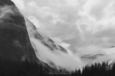 Tracy Arm Mountain and Clouds