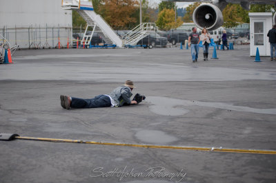 Laying on the Ground to get the shot