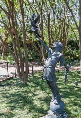 Daniel Stowe Botanical Gardens Child and Bird Statue