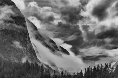 Tracy Arm Mountain and Clouds- ReEdit