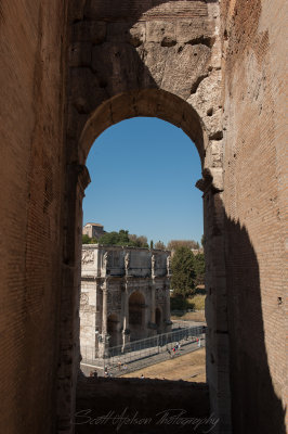 The Colosseum Arch and the Arch of Constantine