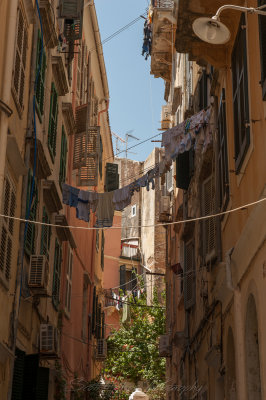 Clothes Hanging in the Alley