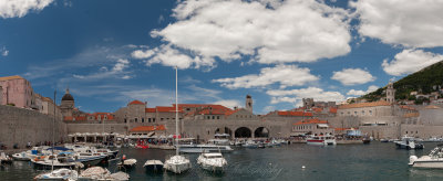 Dubrovnik Old Port Panorama Different Angle