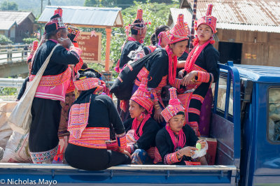 Laos (Phongsali) - Loma In A Truck Leaving Market