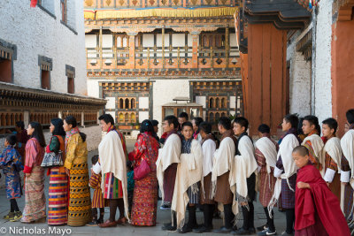 Bhutan (East) - Lining Up To Seek Blessings