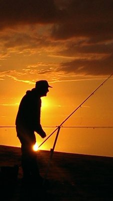 Brancaster beach fisherman