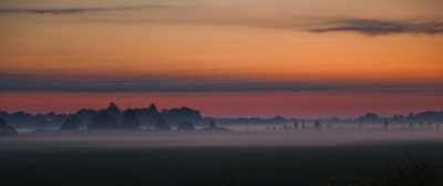 Fog rising near Salatse on the summer solstice evening