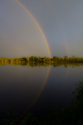 Double/quadrouble rainbow at the Lipstu moor lake