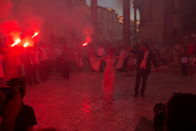 Hajduk fans at a wedding