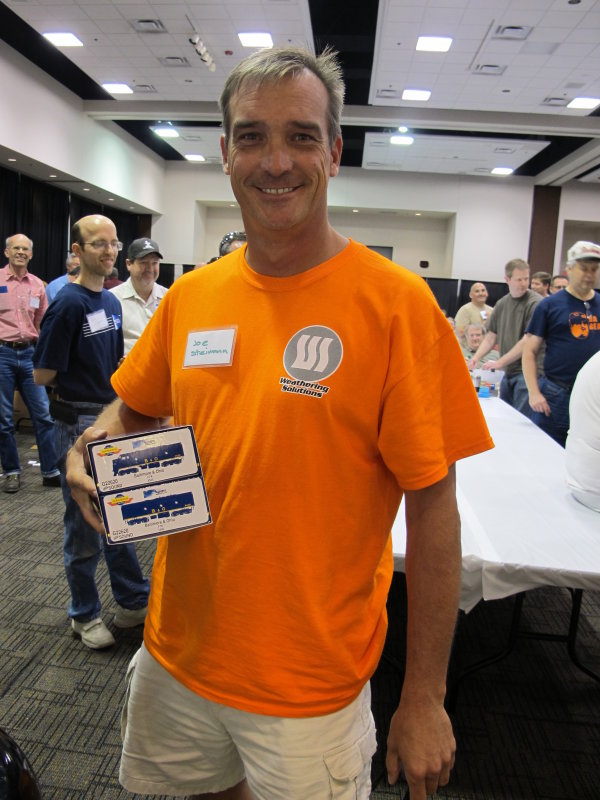 Joe Steinman, winner of the Athearn engines