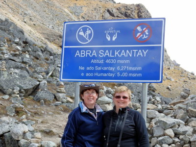 Salkantay Pass - Sue & Sandy