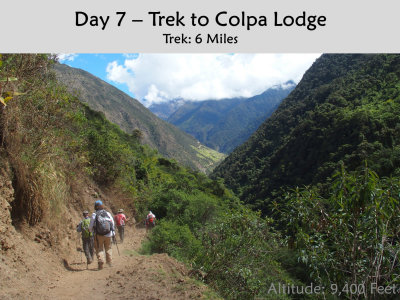Day 7 - Trek to Colpa Lodge