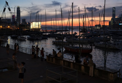 the typhoon shelter at dusk...