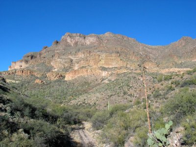 Picketpost Mountain Looms Ahead