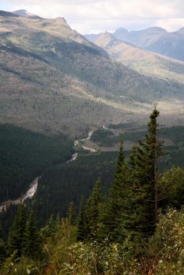 Looking from the Going to the Sun Road