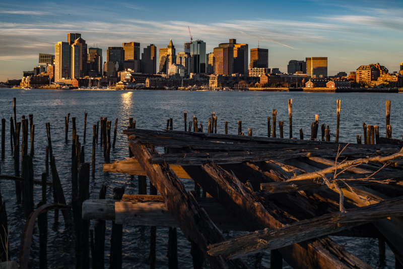 November 2015 : Boston city from East Boston Docks