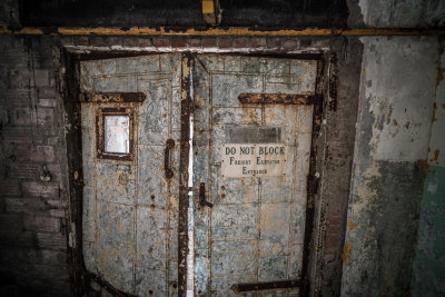 Freight elevator doors