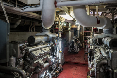 Edward M Cotter fireboat engine room