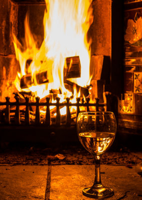 Fire and chilled wine.