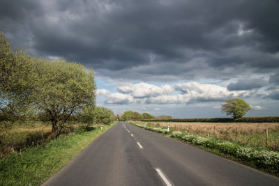 The road across Beaford Common.