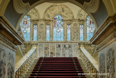 The grand staircase of the Belfast City Hall