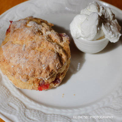 Made for each other: warm scone and clotted cream