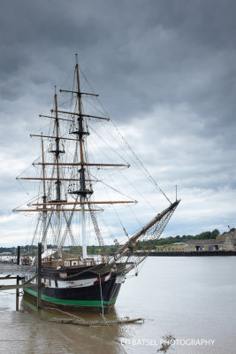 New Ross: Replica of the Dunbrody, famine or coffin ship of the 1840's
