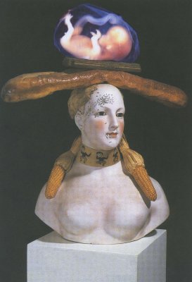 Dali's Bust of a Woman with Her Embryo
