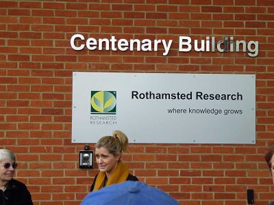 our host in front of one of the newer buildings