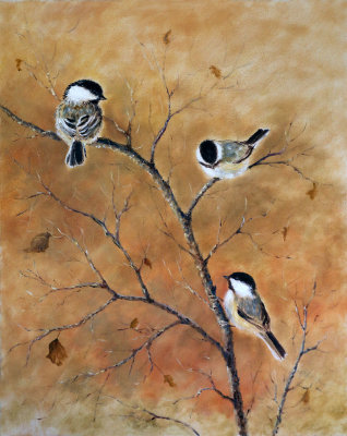 Trio enjoué - Huile 18 x 14