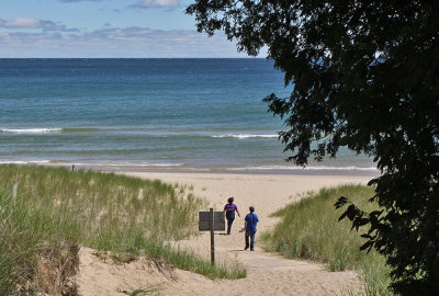 Whitefish Dunes State Park--Doggies are allowed on this part of the beach.