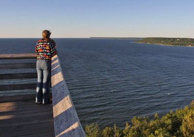 Looking out from the tower at Peninsula State  Park