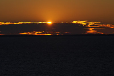 Sun setting on Green Bay