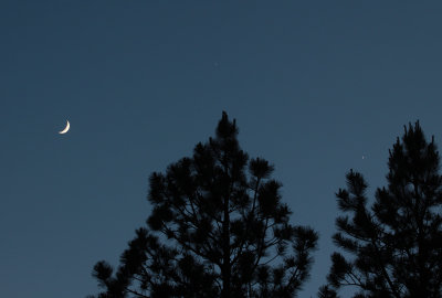 Moon, Venus, and Jupiter