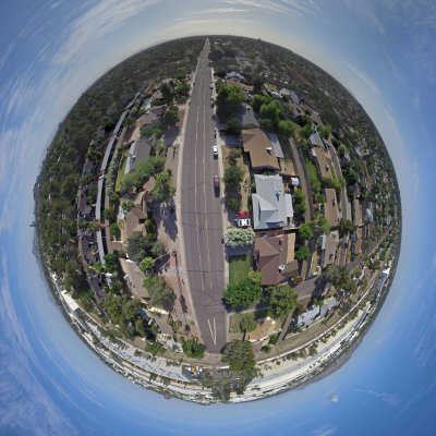 Little Planet Panorama Taken from 100 Feet