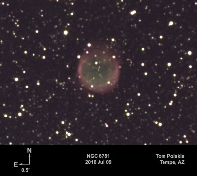 NGC 6781: LRGB using Photometric (R, V, B) Filters