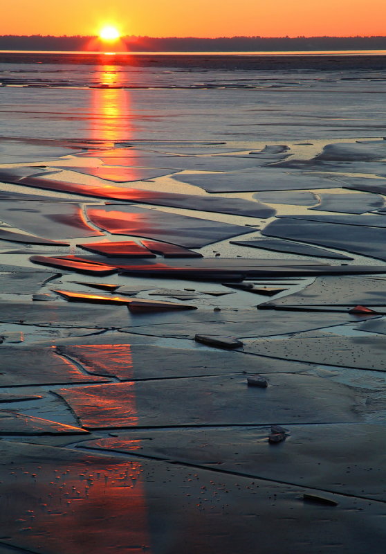 Sunrise over Cracked Ice
