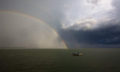 Rainbow over Lake Bemidji