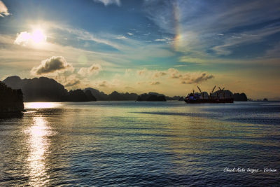 Sunset Ha Long Bay. Vietnam