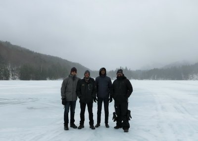 On frozen Echo Lake