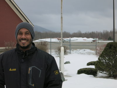 Gian getting ready to leave on his private Cessna