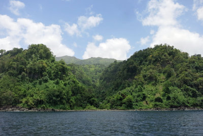 Very green on the leeward coast